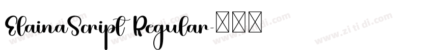 ElainaScript Regular字体转换